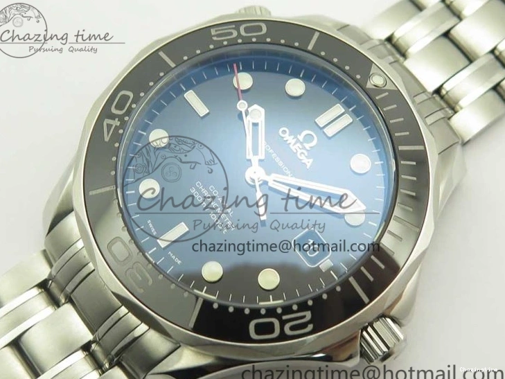 0120 WaterResistant Seamaster 300M SS MKS V3 1:1 Best Edition Black Dial Black Ceramic Bezel on SS Bracelet A 7981